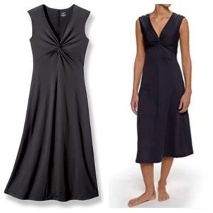 Patagonia Bandha Black sleeveless Midi Dress size L